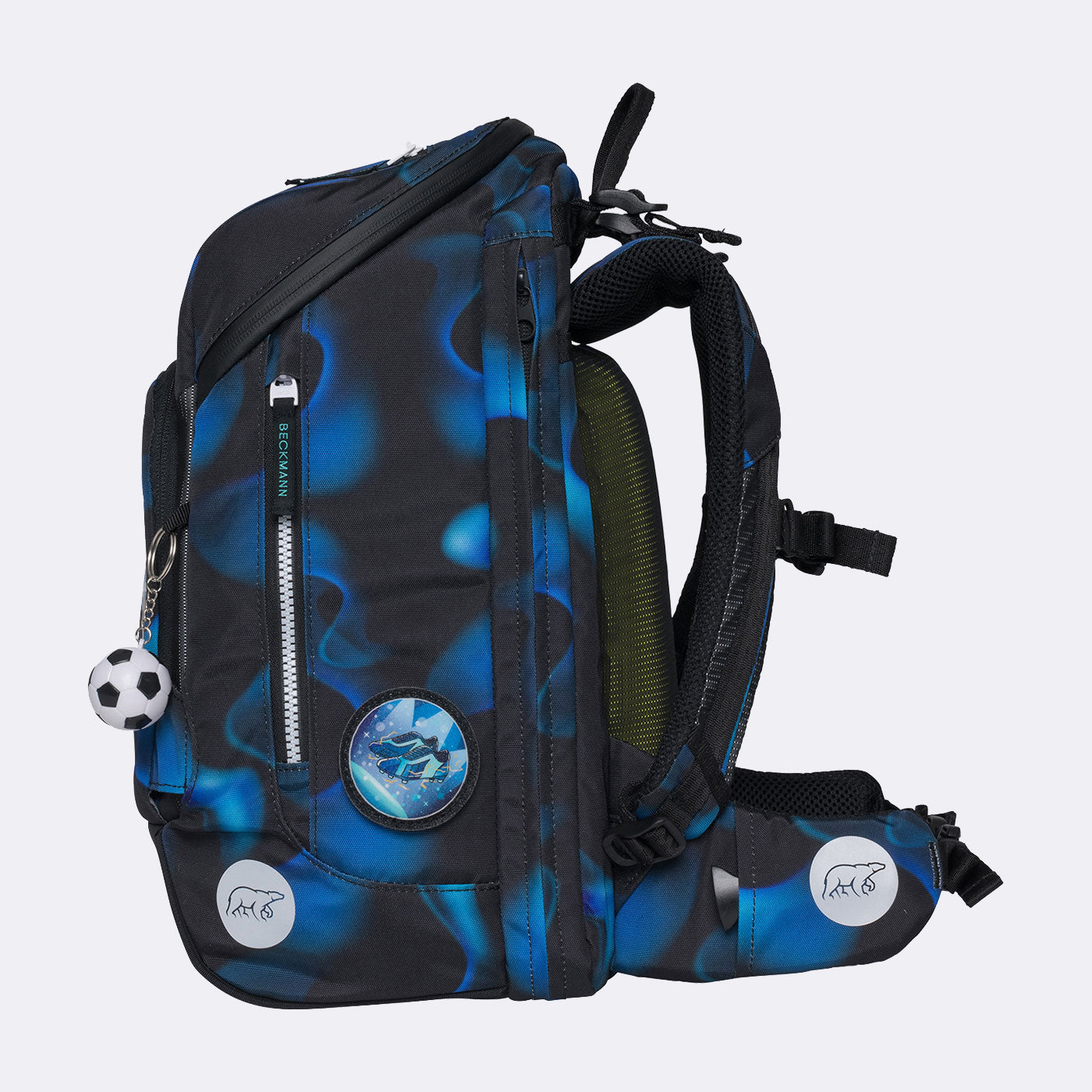 Beckmann Schulrucksack Active Air Flx – 6-teilig – Magic League – 26,0×39,0×22,0 cm – Recycelte Materialien