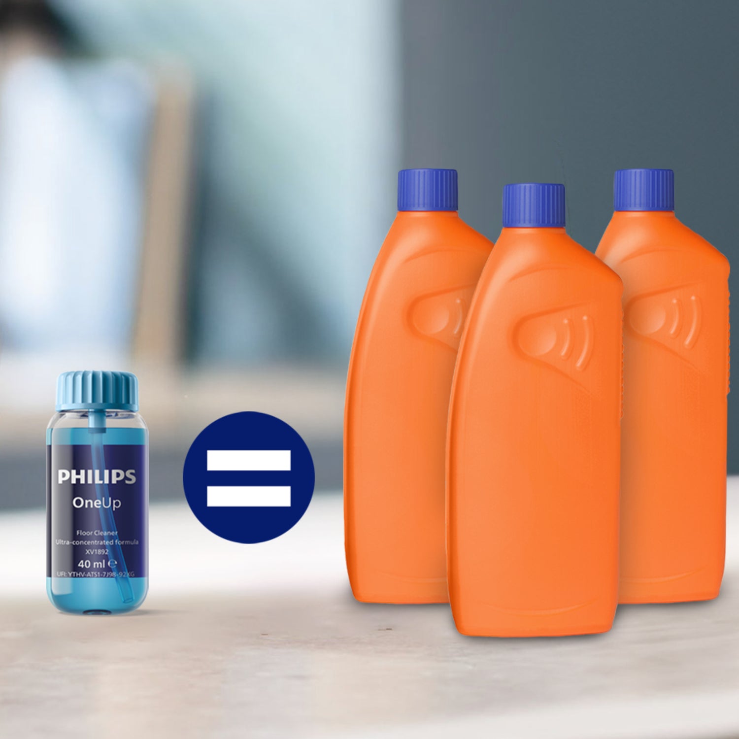 Philips XV1892/02 Bodenreiniger für Hartböden für Philips OneUp – Konzentrat, Flasche – 100 g, 2 Stk.