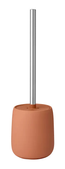 Blomus WC-Bürstenset – Keramik, Braun, mit Deckel, rutschfest, H 39 cm, Ø 11 cm