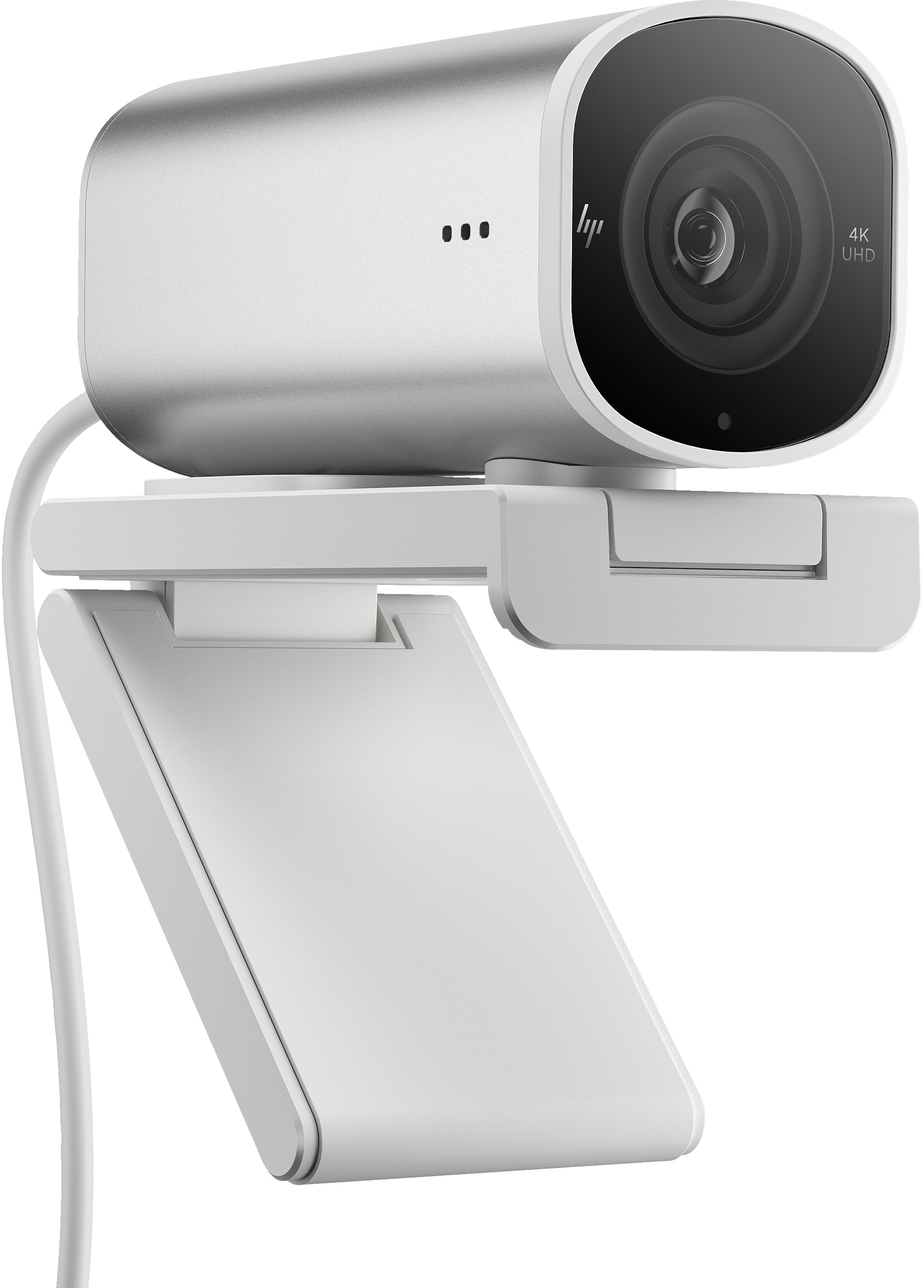 HP 960 – Webcam – 4K, bis 30 fps, USB‑A, Autofokus, 5× digitaler Zoom, Stereo-Mikrofon, Silber