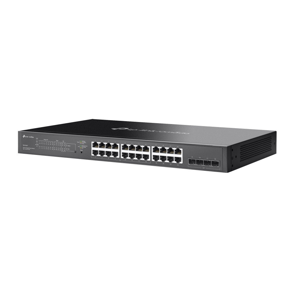 TP-Link SG2428LP – Managed Switch – 24×GbE, 4×SFP, L2/L2+, PoE+ 150 W, 1U