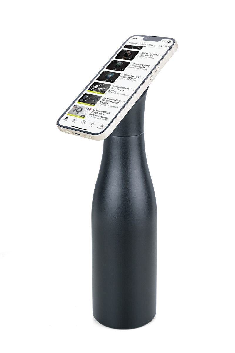 TROIKA Isolierflasche 550 ml – Doppelwandig 12 h heiss / 24 h kalt, Edelstahl, Klappdeckel