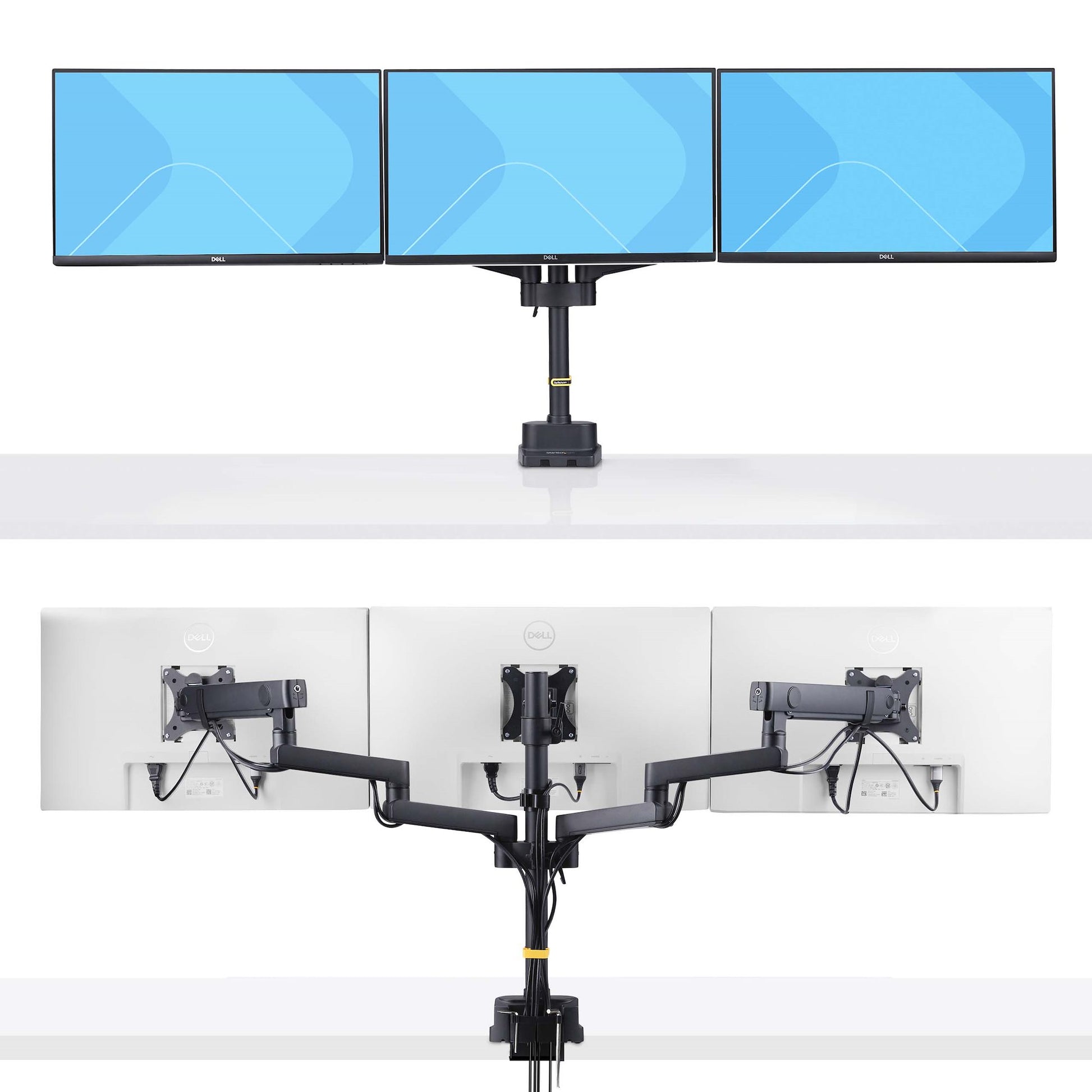 StarTech.com Monitorarm Tischhalterung – 3 Monitore – bis 27" – VESA 75×75/100×100 mm