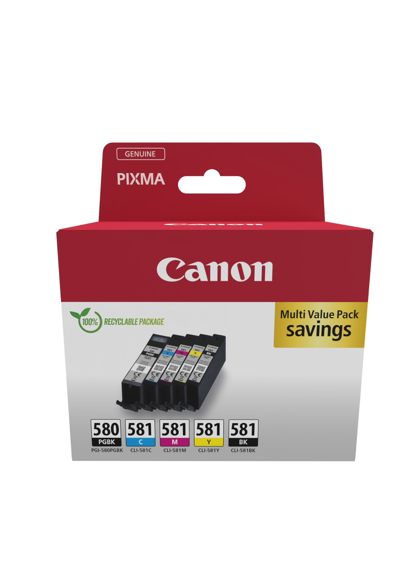 Canon Tintenpatronen-Multipack PGI-580/CLI-581, 5er-Pack