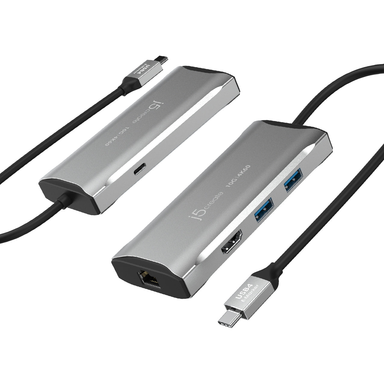 j5create JCD392-N Multiport-Adapter – USB-C, 1× HDMI, 2× USB-A, 100 W PD, GbE, für Windows/Mac
