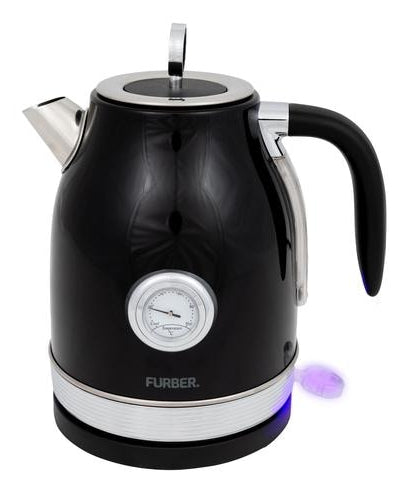 Furber. Furber Wasserkocher – 1,7 l, Edelstahl, Schwarz, F01083