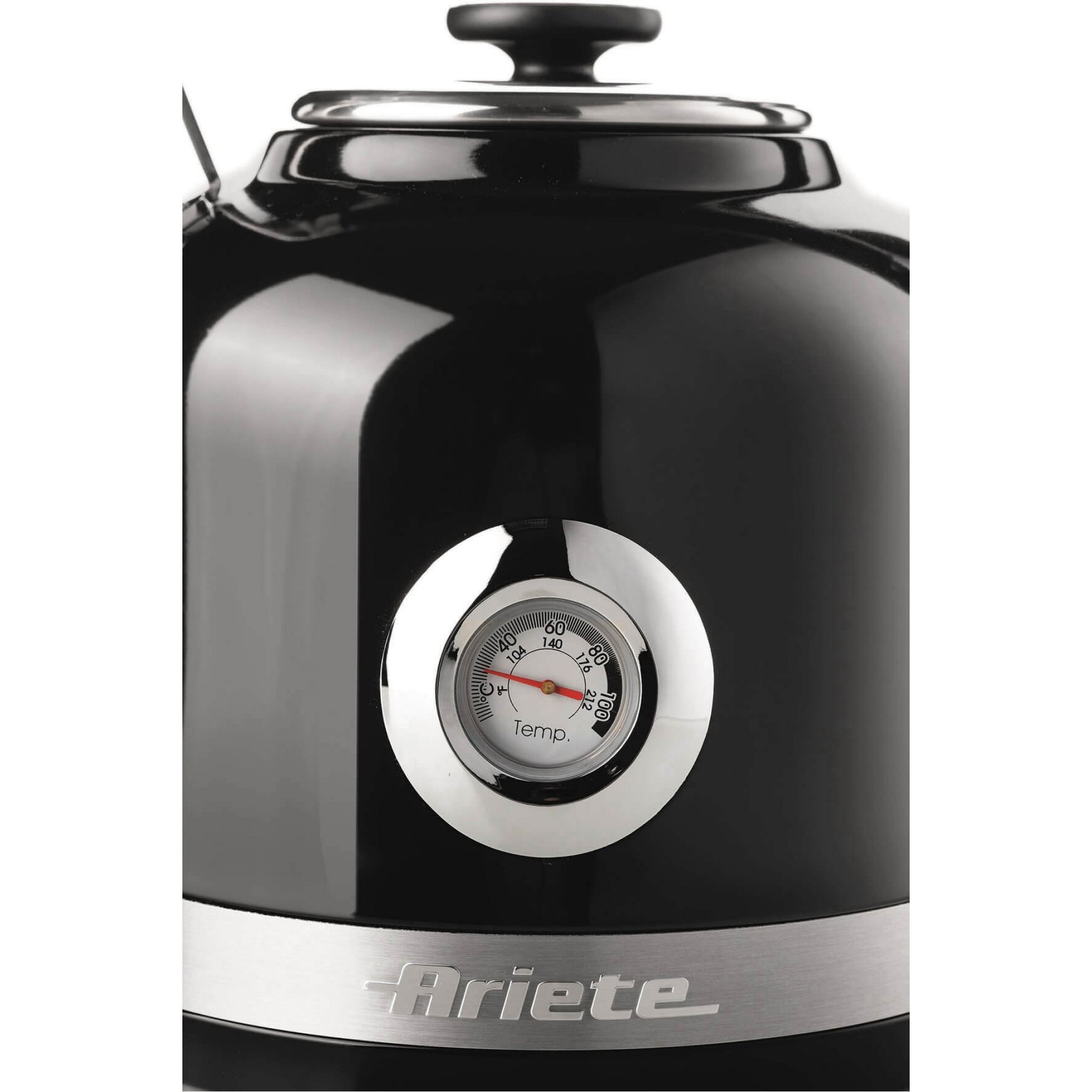 Ariete Wasserkocher – 1,5 l, Edelstahl, Schwarz, ARI-2854-MOD-BK