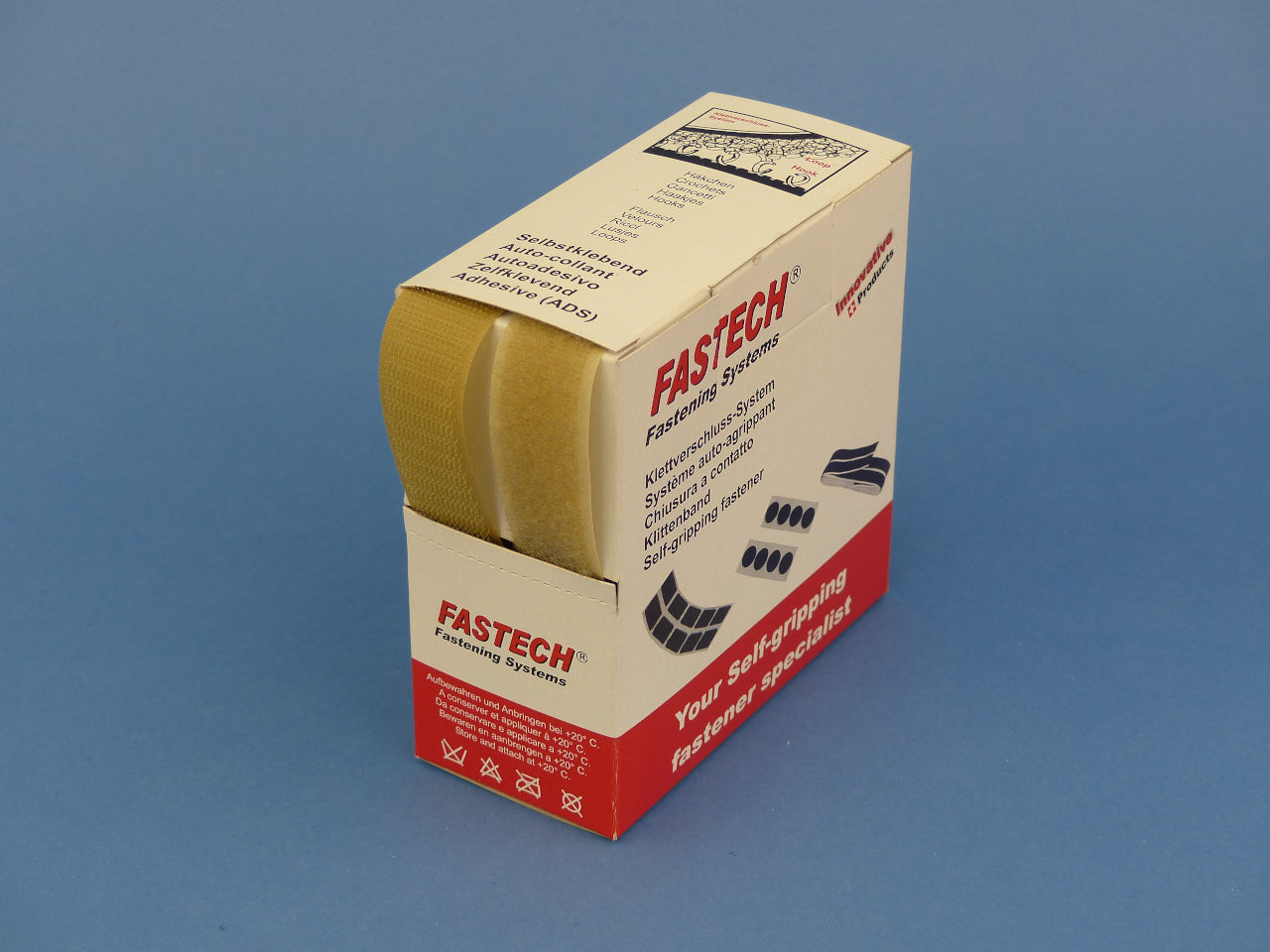 FASTECH Klettband 25 mm × 5 m – annähbar, Polyamid, Beige