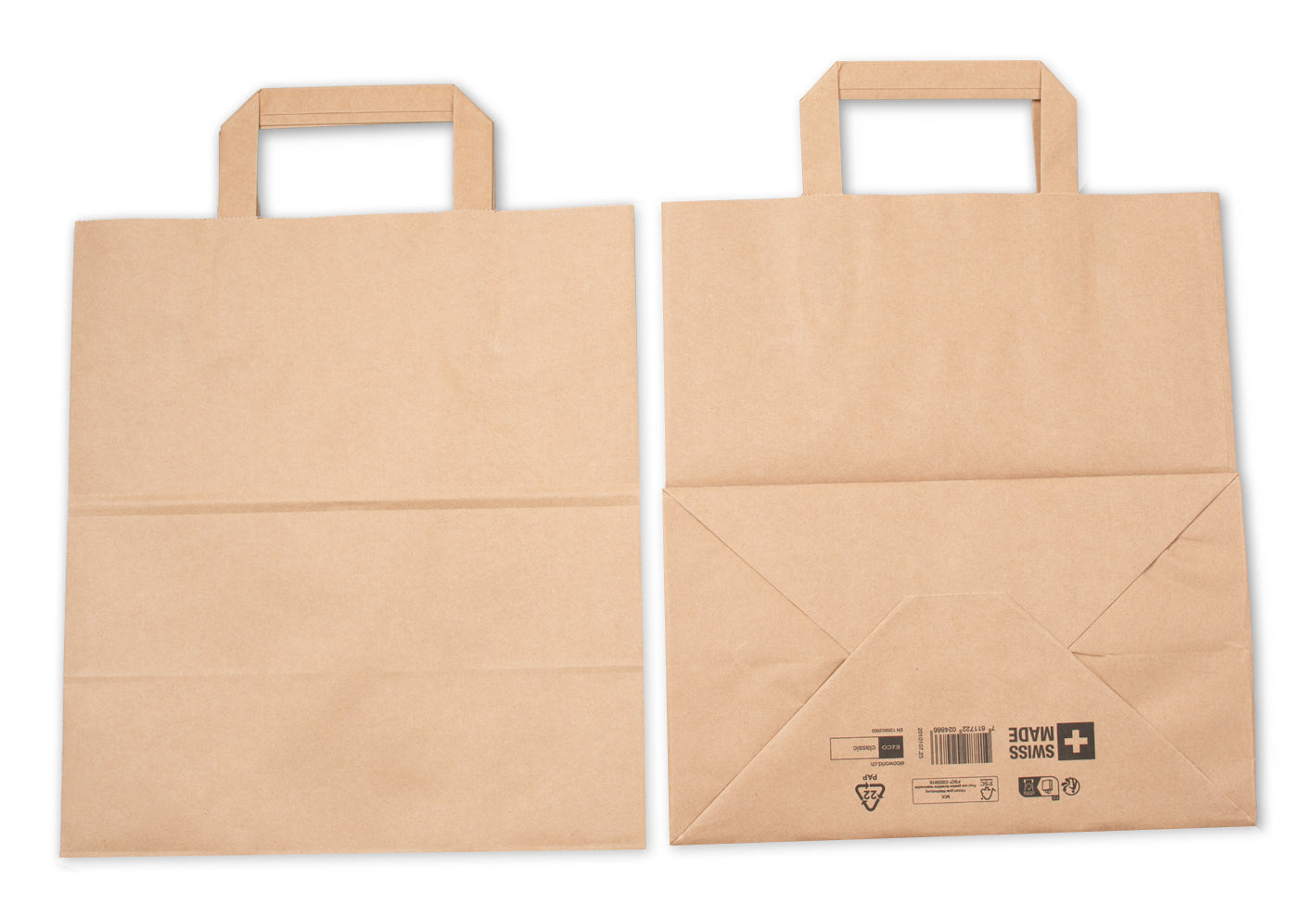 Elco Papiertragetasche – mit Henkel, braun – 260 × 160 × 290 mm – 50 Stk.