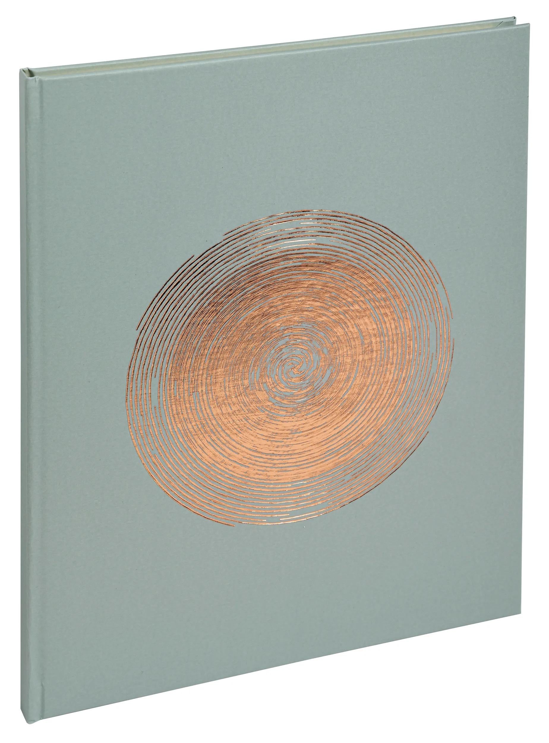 Exacompta Gästebuch Ellipse – 100 Seiten – 220 × 270 mm – Hardcover, gold, grün