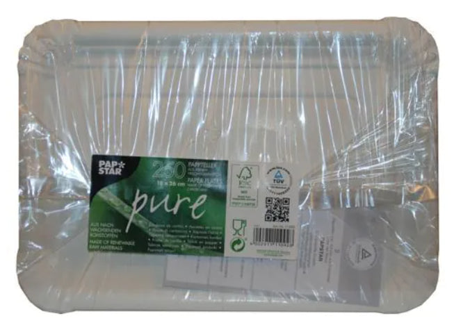 Papstar Papier Teller – 18 × 26 cm, weiss, 250 Stück