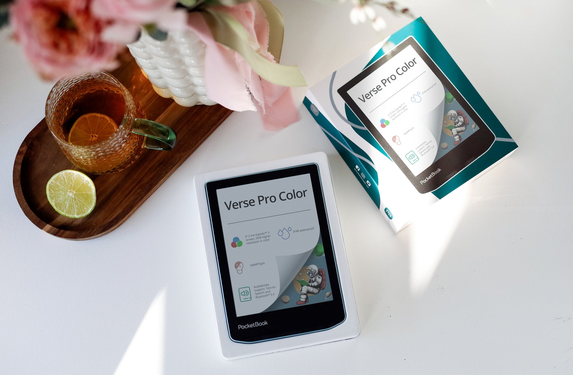 PocketBook Verse Pro Color – 6" E-Ink Kaleido, 16 GB, IPX8, Blau