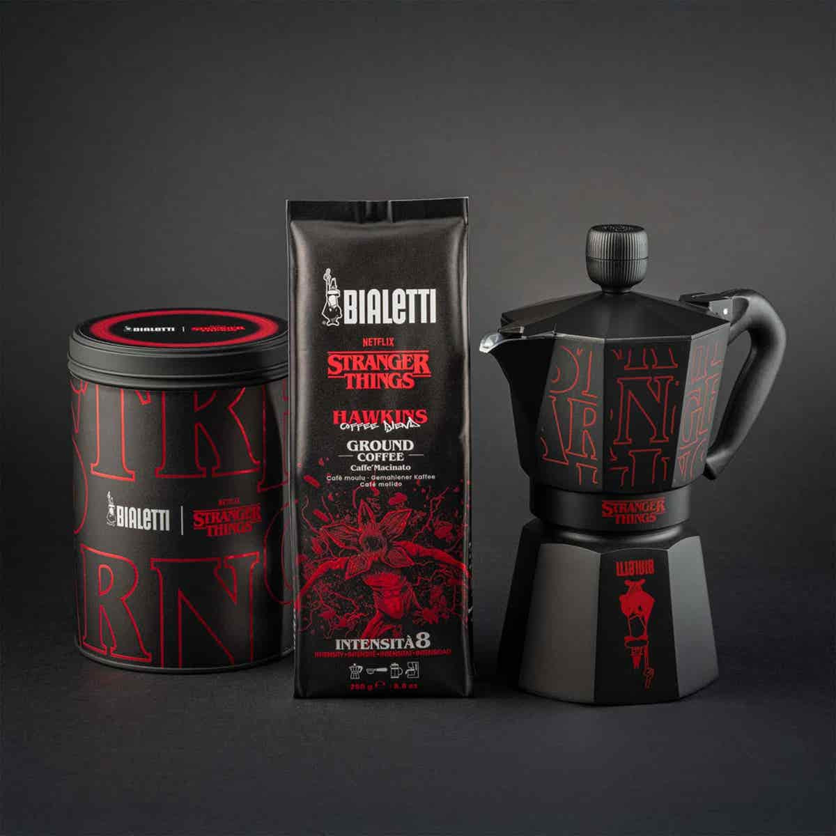 Bialetti Stranger Things – Gemahlener Kaffee – Espresso, Intensität 8, 250 g