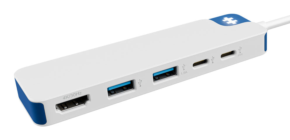 Targus HyperDrive Flex USB-Hub – USB-C, 1× HDMI, 5× USB-A, 100 W PD, für Windows/Mac