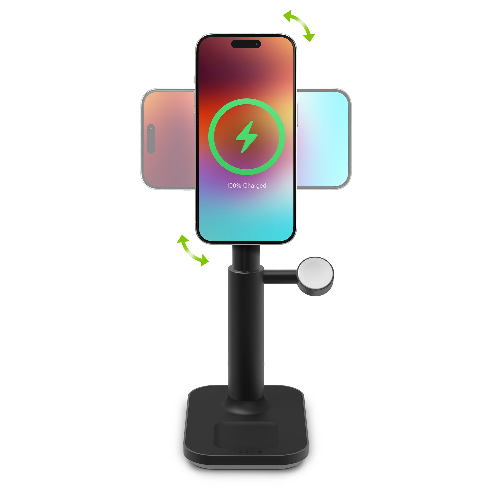 mophie MagSafe 3-in-1 Ladestation – 15 W, MFi zertifiziert, ausziehbar – für iPhone, Apple Watch, AirPods
