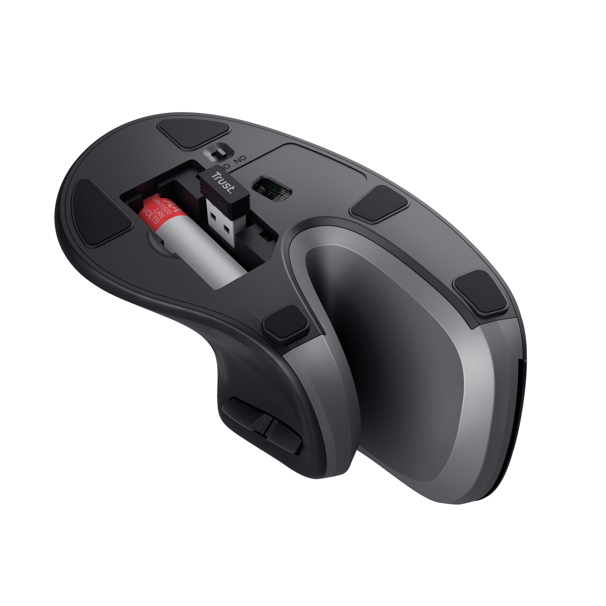Trust Verro Business-Maus – kabellos, 2,4 GHz, USB-A, für Rechtshänder, Scrollrad, schwarz