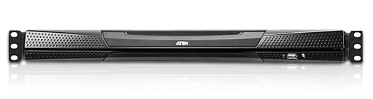 ATEN KL1516AM – KVM-Switch – 19" Rack, 1U, 17" LCD, 16× Ports, VGA, US-Layout, Schwarz
