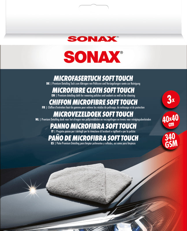 Sonax Mikrofasertuch – 40 × 40 cm – 3 Stk.