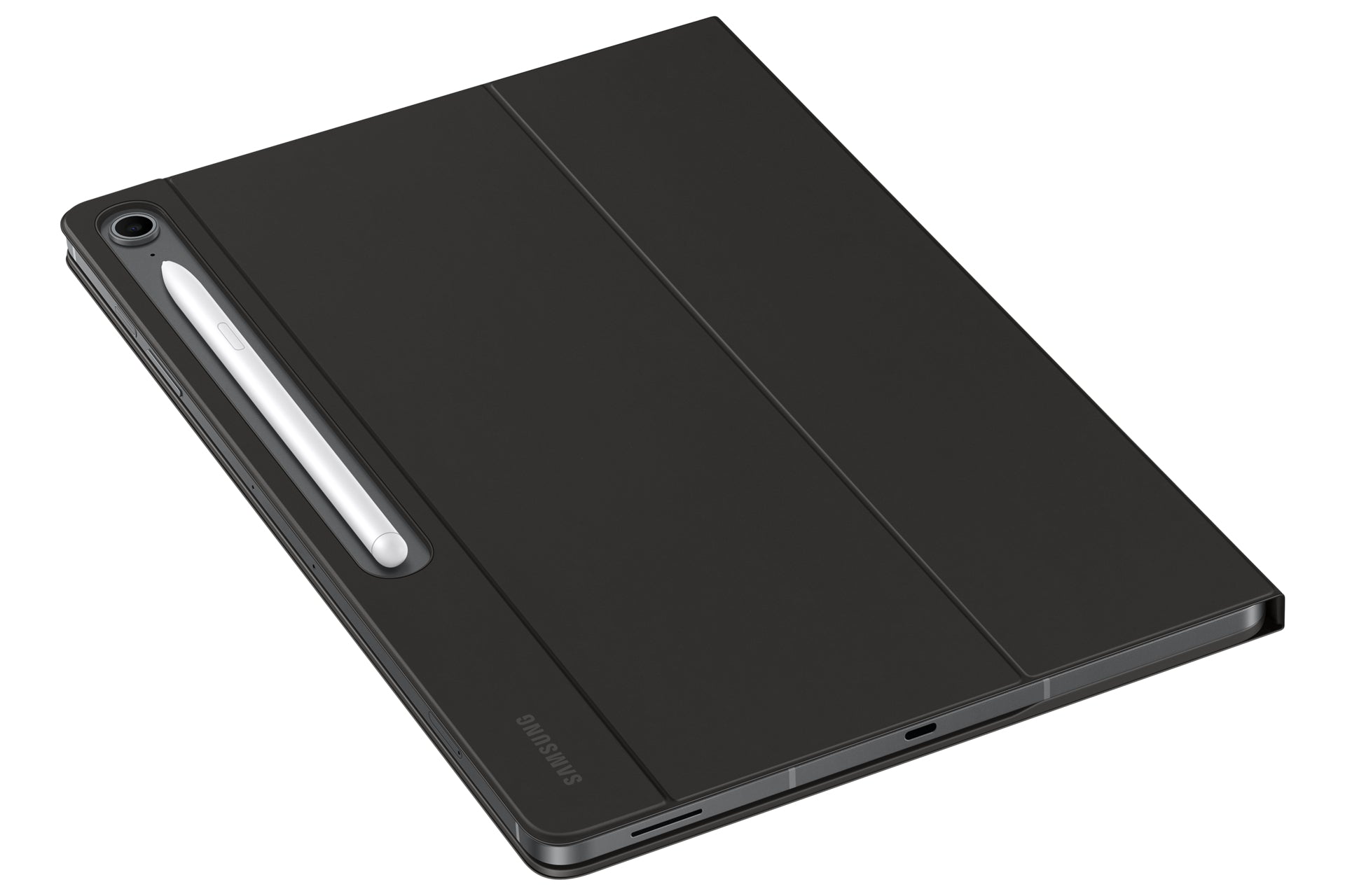 Samsung Tab S10 FE+ Book Cover Notebook-Schutzhülle – für Galaxy Tab S10 FE+, Aufsteckfunktion, Schwarz