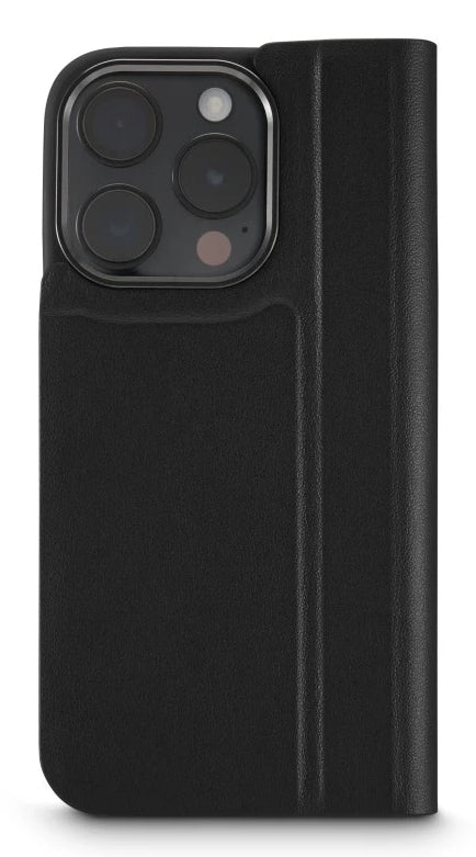 Hama Booklet Eco Premium Folio – für Apple iPhone 16 Pro, mit Ständer, 1 Kartenfach, PU+TPU, Schwarz