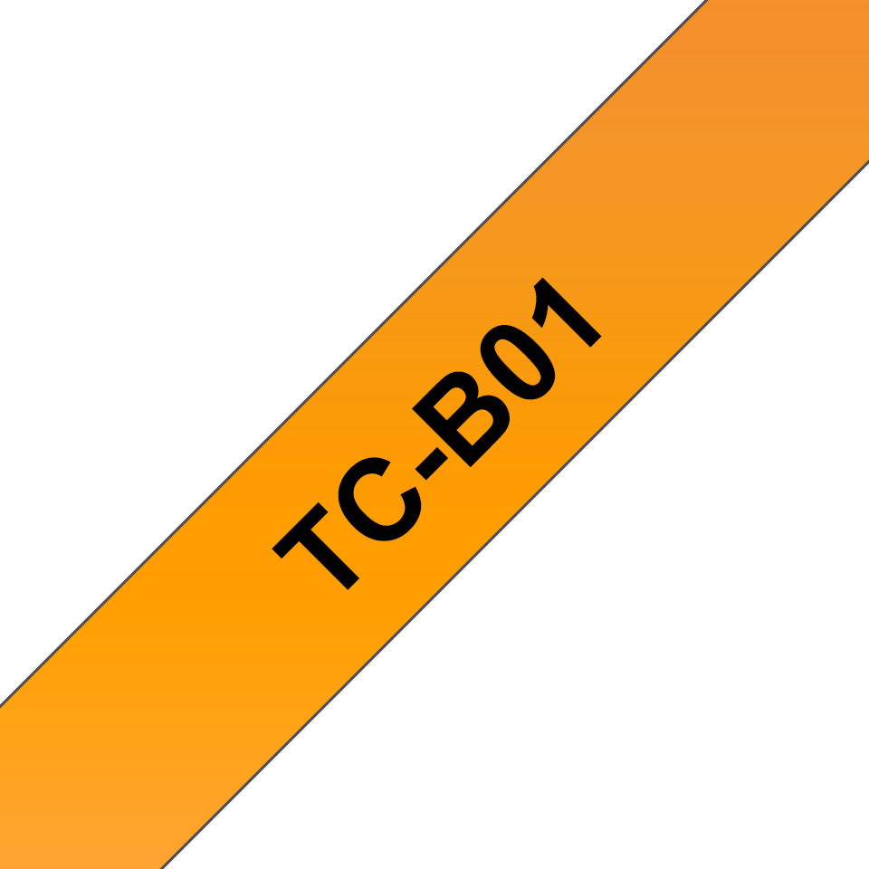 Brother Schriftband – 12 mm × 7,7 m, orange, schwarz
