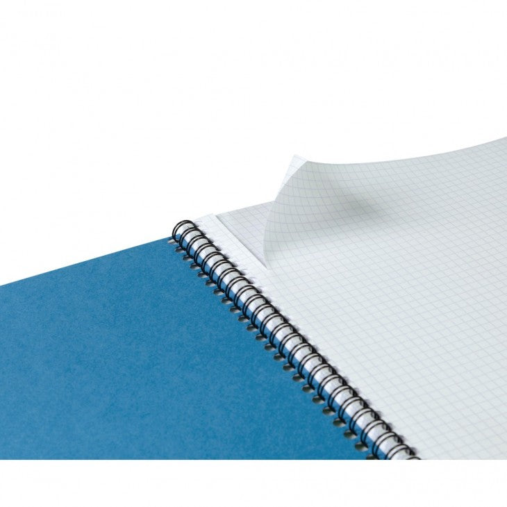 Clairefontaine Spiralheft A4, kariert (5 mm), 60 Blatt, mikroperforiert, 90 g/m² – blau