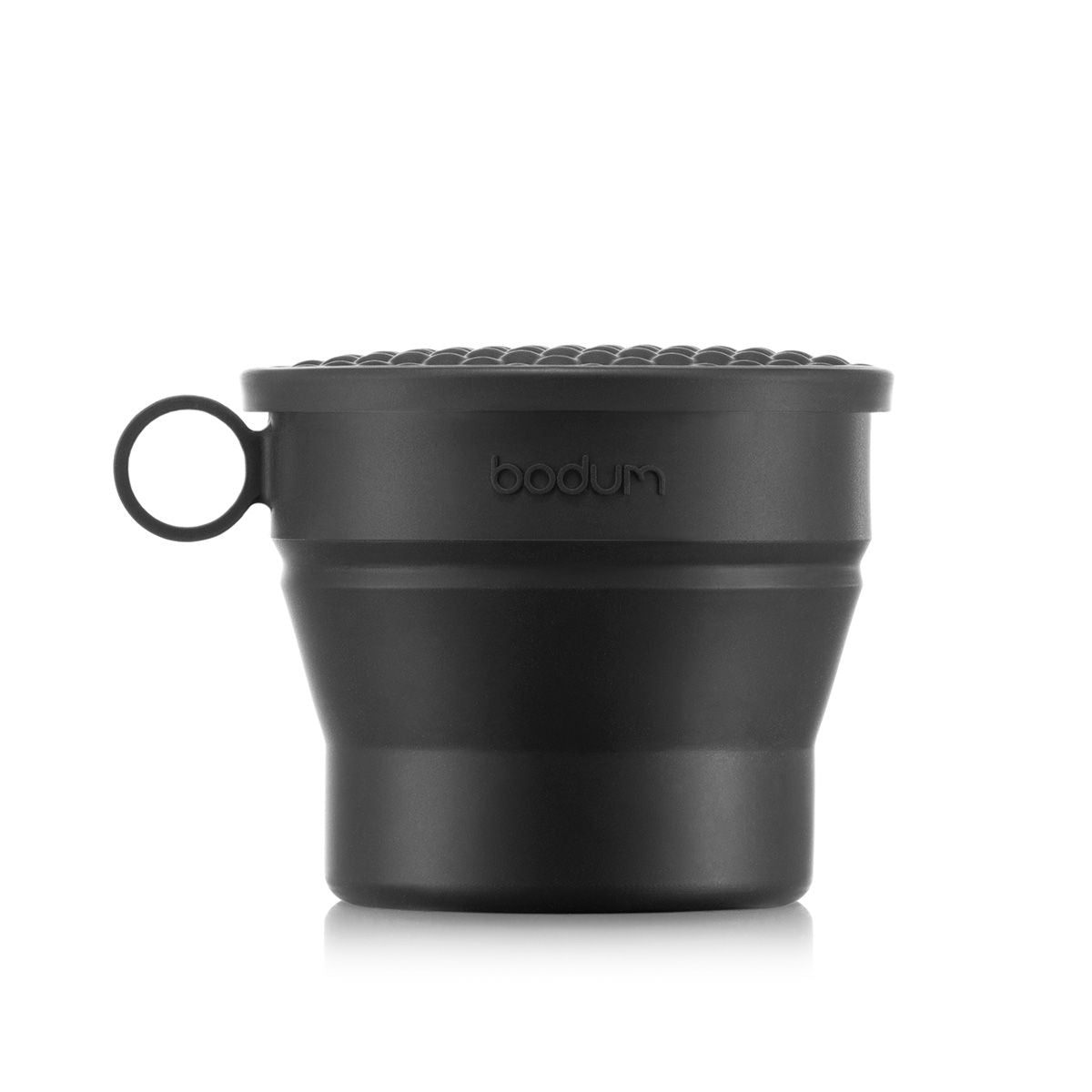 Bodum Becher K12060-01S – 300 ml, Ø 12,2 cm, H 10,0 cm, Silikon, mit Deckel, zusammenklappbar, BPA-frei