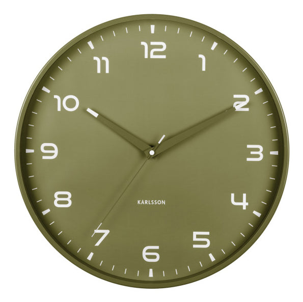 Karlsson Wanduhr Orgullo – Grün, Aluminium