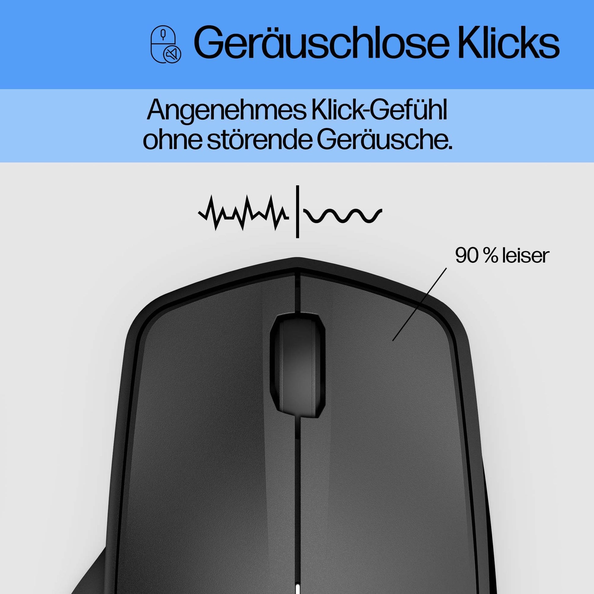 HP 280 Silent Maus – kabellos, schwarz