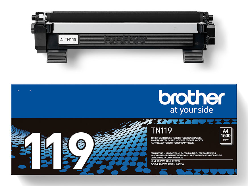 Brother TN-119 Schwarz Toner – Original – 1'500 Seiten – für Brother DCP-L1630W/DCP-L1632W/HL-L1230W und andere