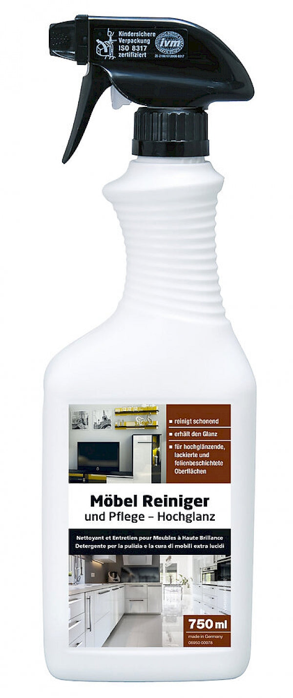 Glutoclean Holz-/Möbelpflege für Hochglanzfronten – Spray – 750 ml
