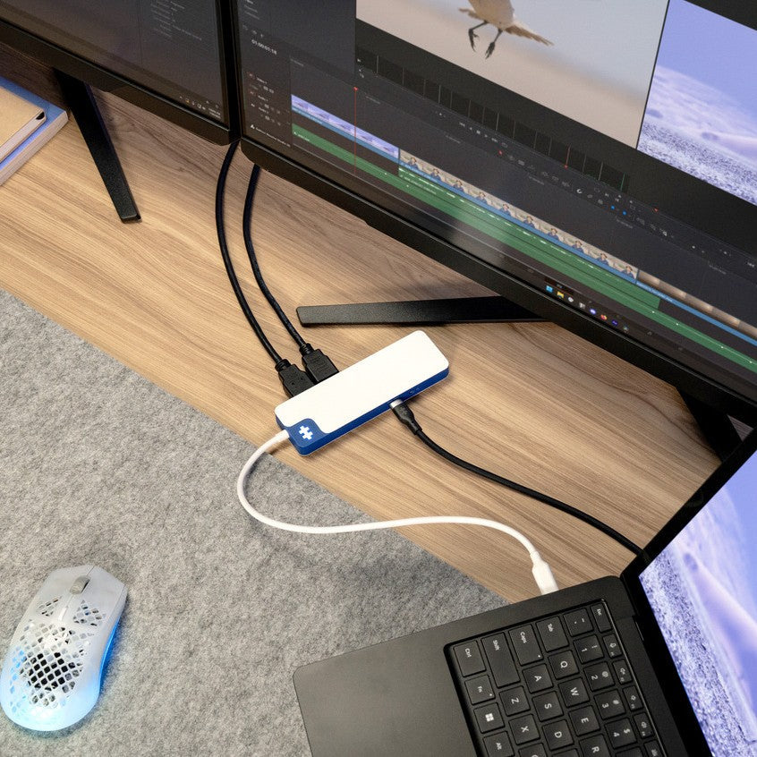 Targus HyperDrive Flex Multiport-Adapter – USB-C, 1× HDMI, 5× USB-A, 100 W PD, microSD, für Windows/Mac