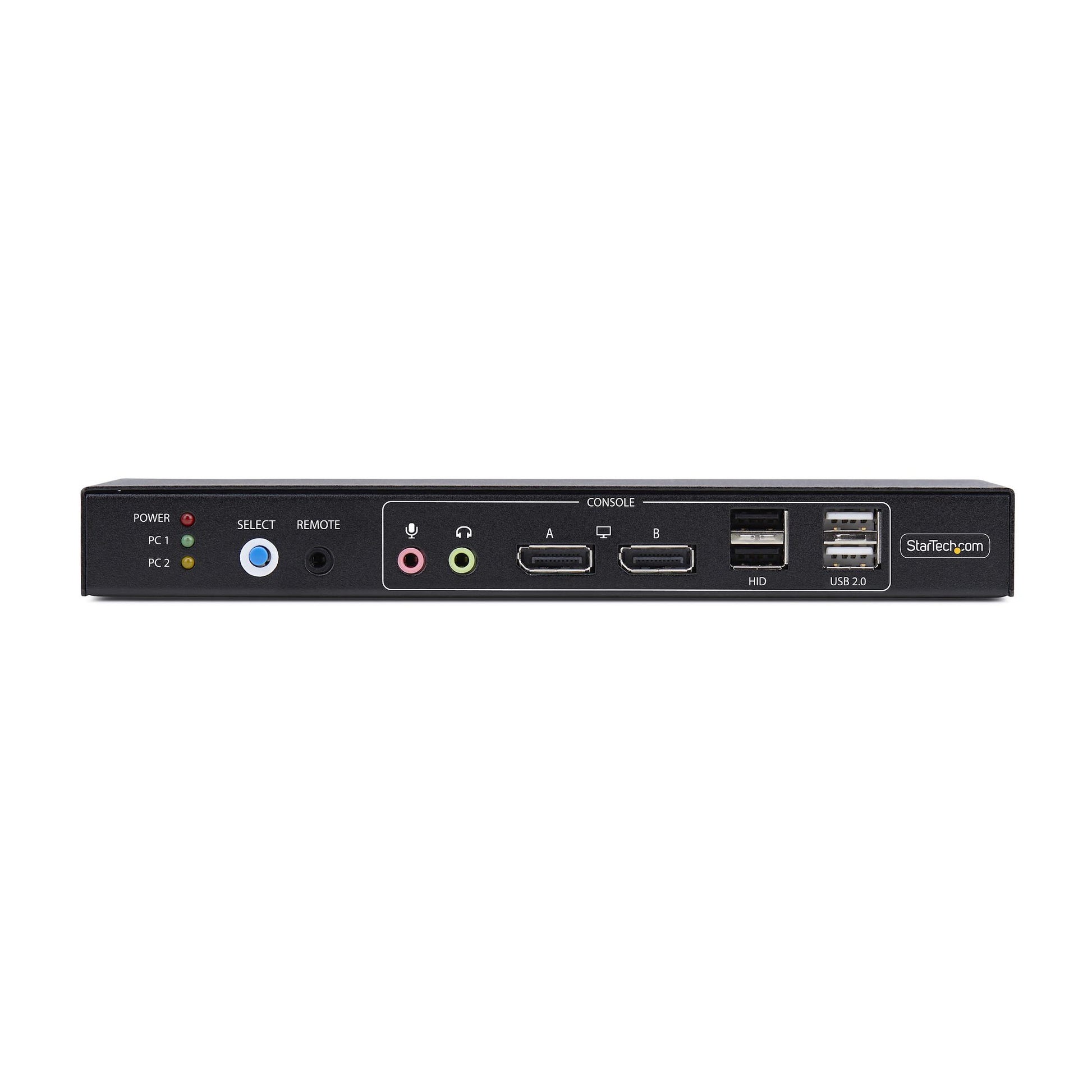 StarTech.com 2-Port DP Dual-View KVM-Switch – 4K/60 Hz, USB 2.0-Hub, Audio, Desktop