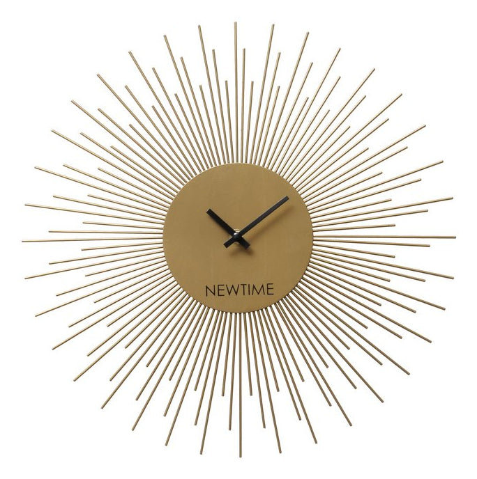 Boltze Wanduhr Grova – Ø 40 cm, schwarz/gold, Metall