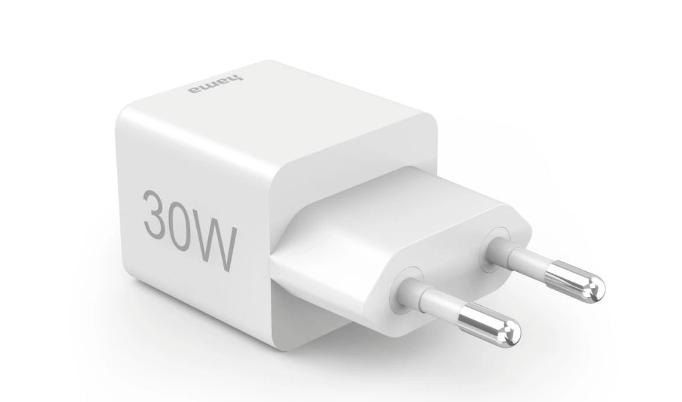 Hama 00201992 USB-Ladegerät 30 W – USB-C×1, USB-A×1 – PD 3.0, QC 3.0 – Weiss