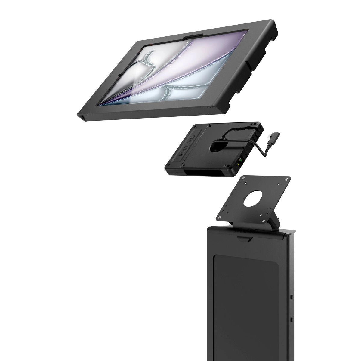Compulocks Brandable Floor Stand Plus – 2 Jahre Garantie, Schwarz