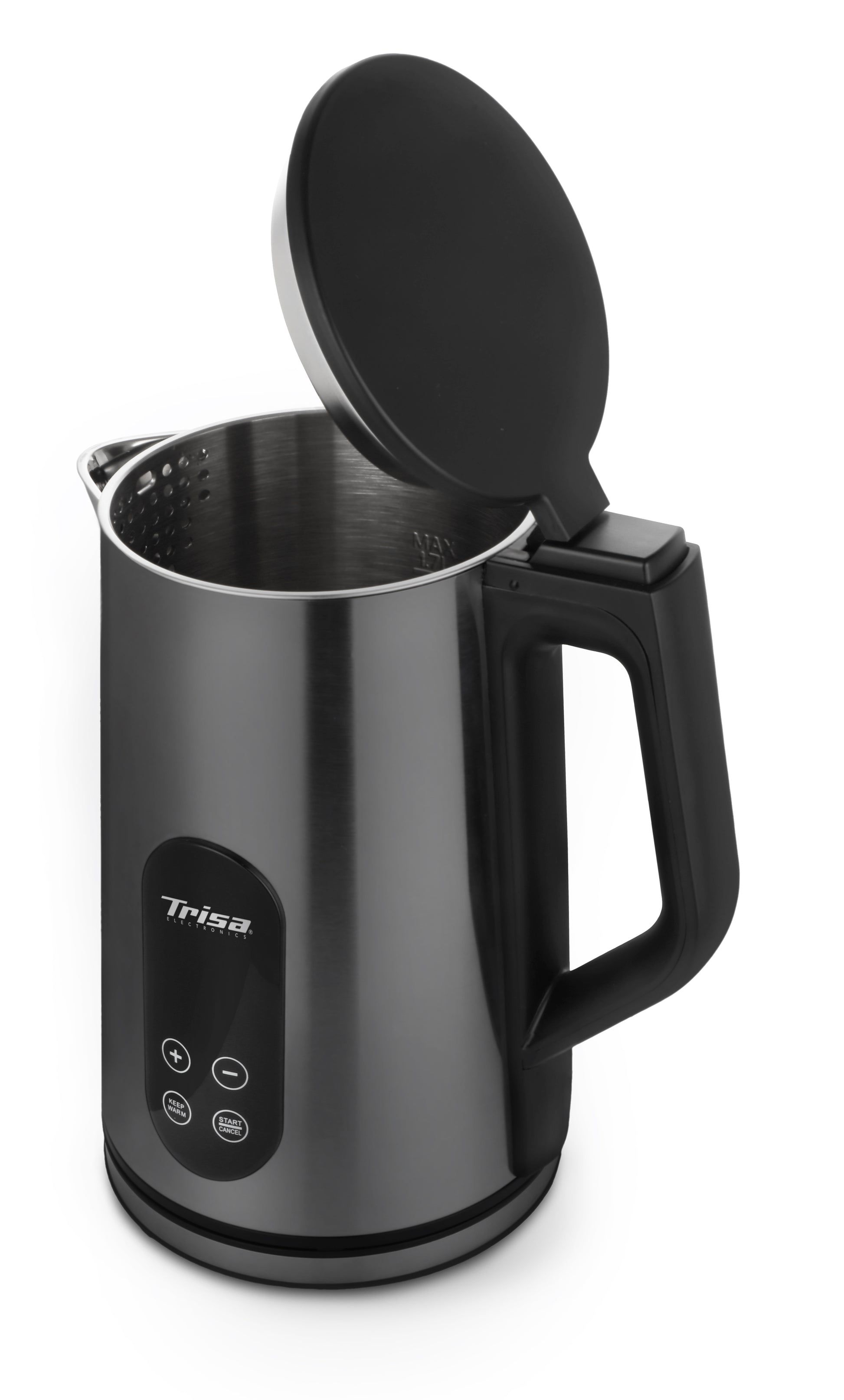 Trisa Digital Boil Wasserkocher – 1,7 l, mit Temperaturwahl 40–100 °C, Warmhaltefunktion (bis 4 h), 6459.4145
