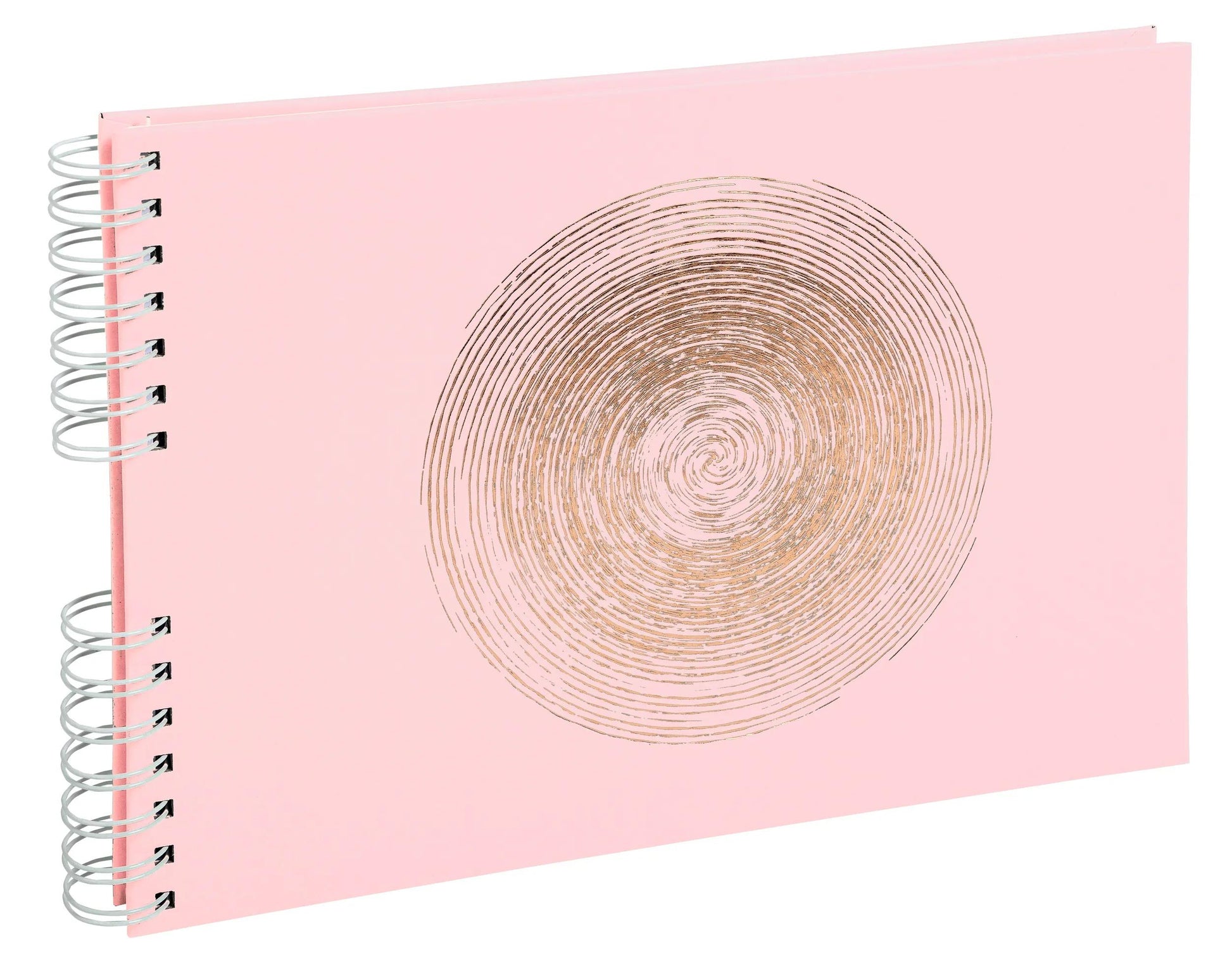 Exacompta Ellipse Fotoalbum – 32 × 22 cm, Spiralbindung, 50 Seiten, weisse Seiten, rosa