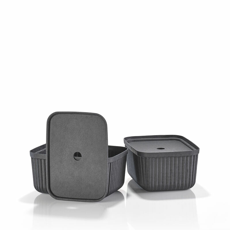 Zone Denmark Aufbewahrungsbox 7,7 l – Papier – Schwarz – 230 × 150 × 320 mm – 2 Stück
