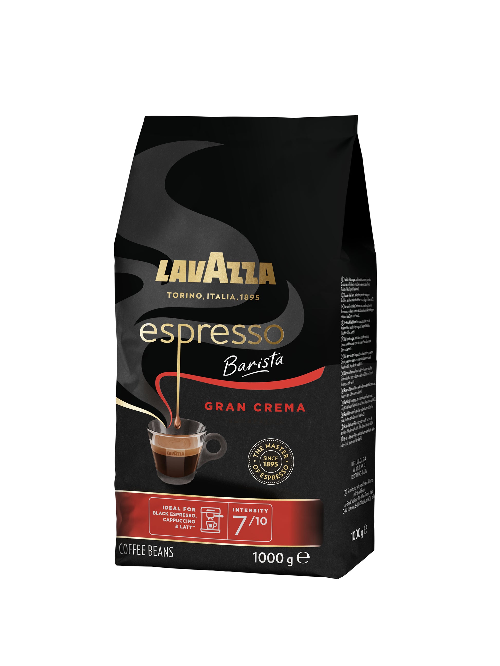 Lavazza Espresso Kaffeebohnen Barista Gran Crema – 1 kg – Mittlerer Röstgrad – Intensität 7/10