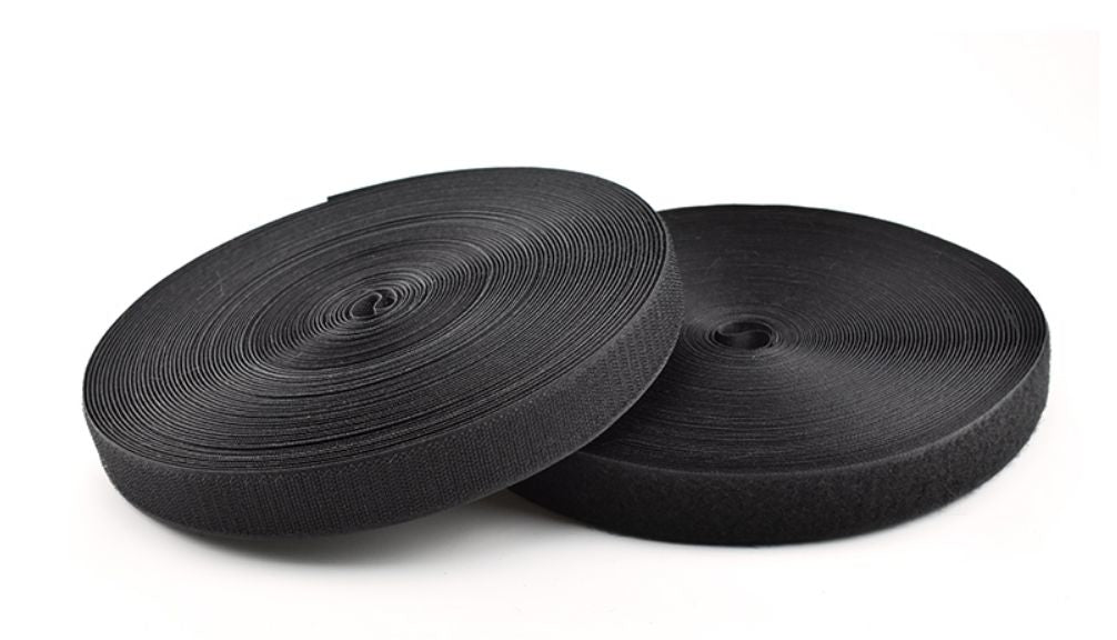 Lanview Klettkabelbinder, 20 mm × 25 m – schwarz