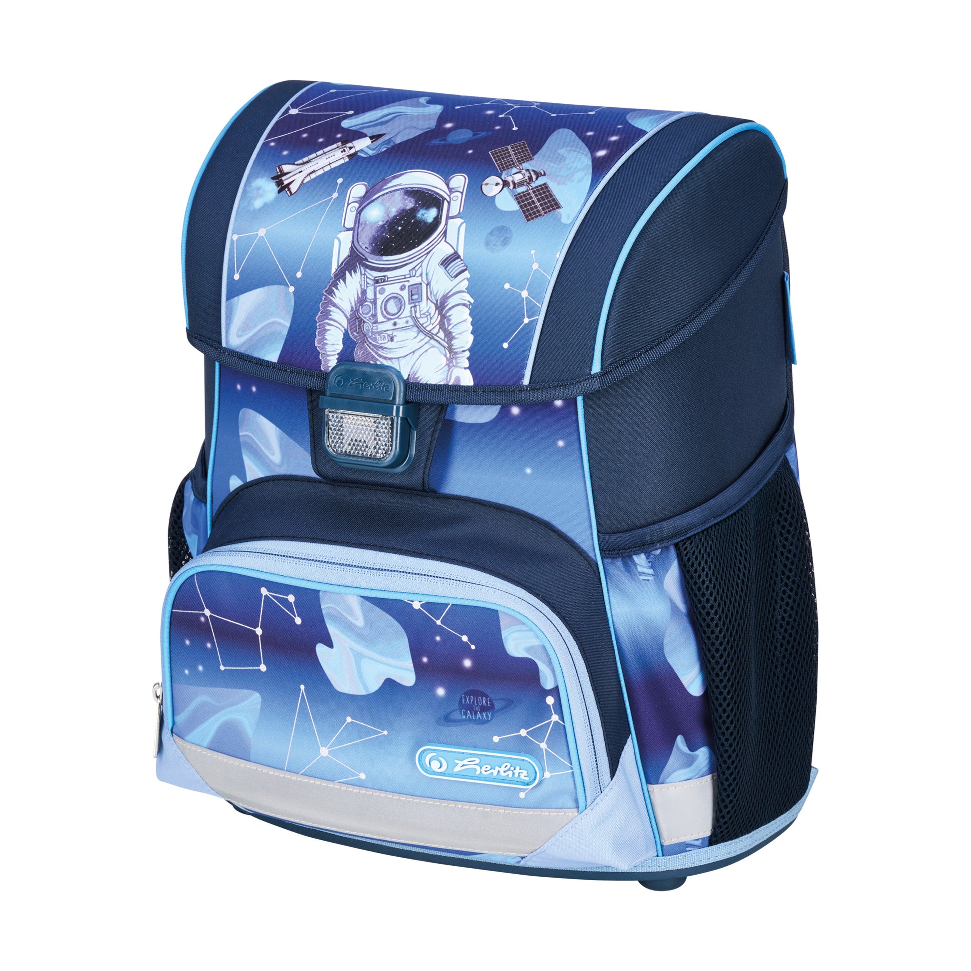 Herlitz Loop Plus Cosmic – Schulrucksack-Set 4-teilig, Astronaut, 17 l, 31×37×22 cm