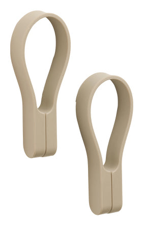 Zone Denmark Handtuchhalter Loop – 1,8×1×9 cm, Silikon, Magnetbefestigung, Braun, 2er-Set