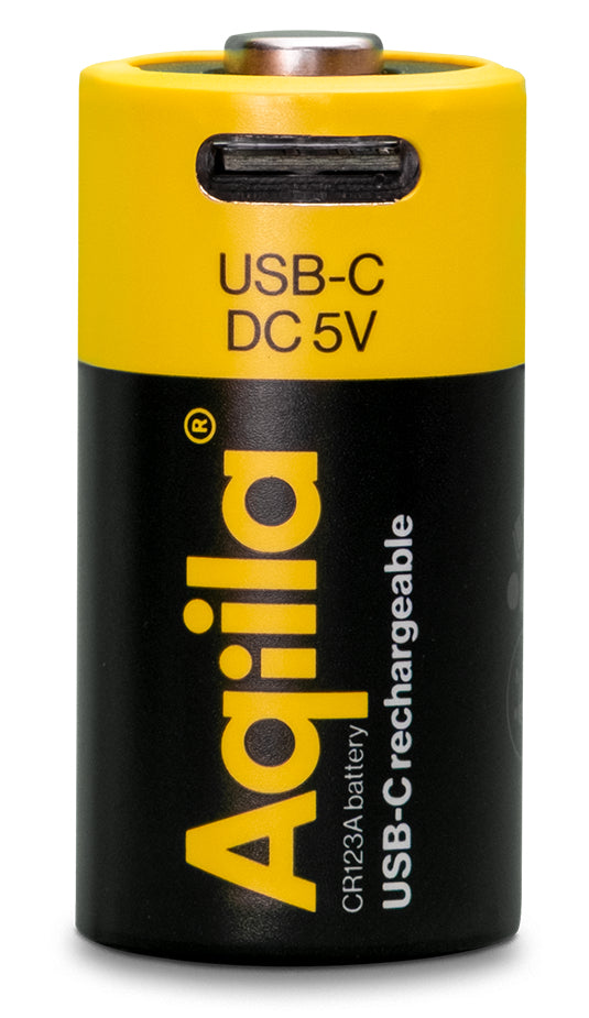 Aqiila CR123A Akkus, Li-Ion, 750 mAh, 3 V – 2 Stk.
