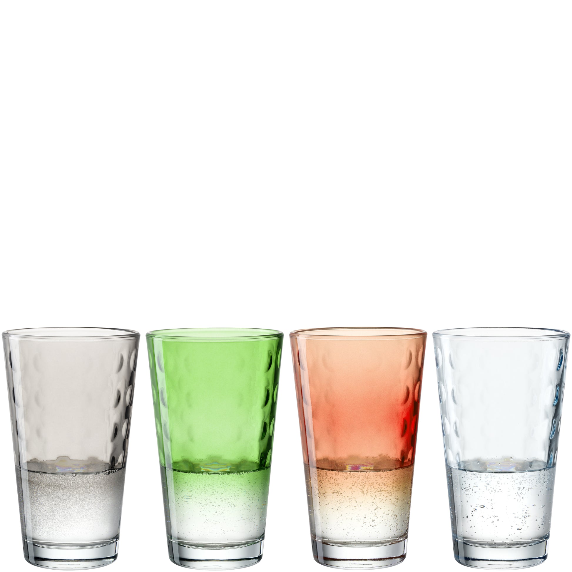 LEONARDO Trinkglas – 4er Set, 540 ml, Ø 9,0 cm, H 16,0 cm, Glas, Mehrfarbig, spülmaschinenfest