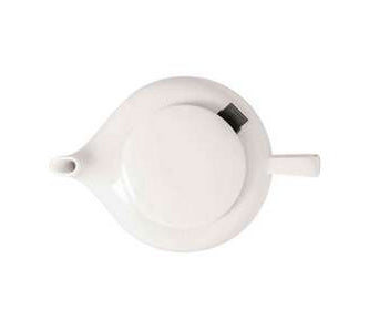 Villeroy & Boch Afina Teekanne – 440 ml, Ø 11,5 cm, H 9,1 cm, Porzellan, Weiss, mit Deckel, Kunststofffilter