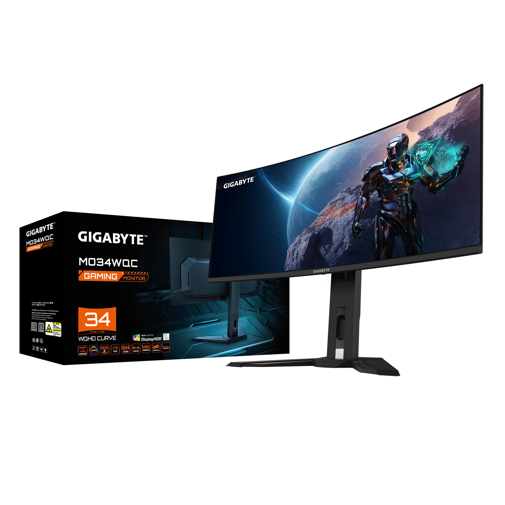 GIGABYTE MO34WQC 34" OLED – WQHD (3440 × 1440), 175 Hz, KVM