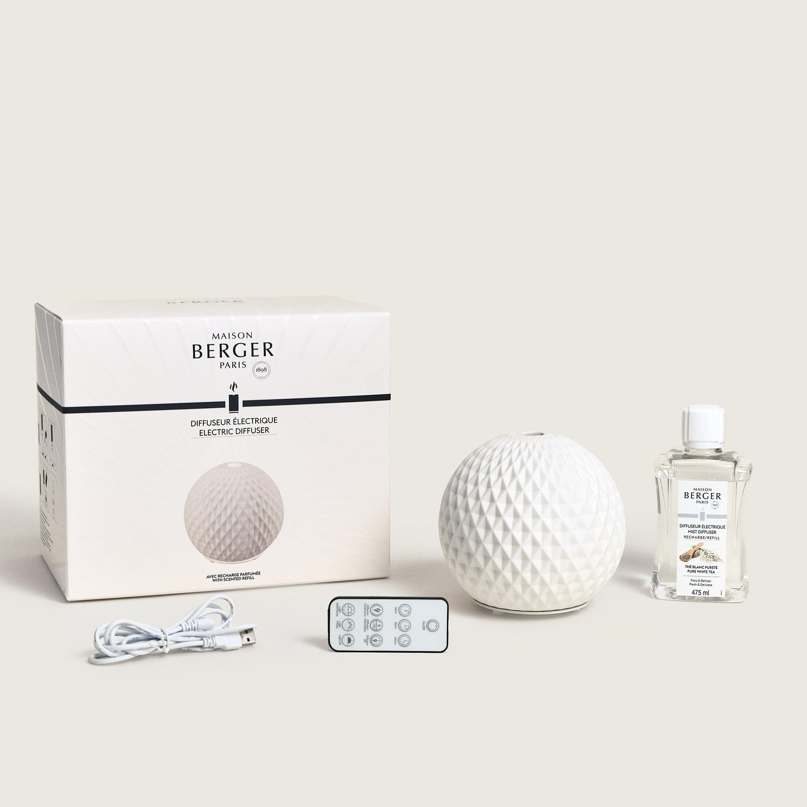 Maison Berger Paris Maison Berger Sphere – Lufterfrischer-Spendersystem, weiss