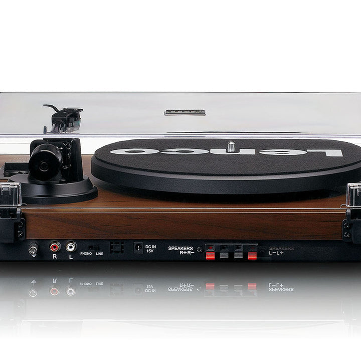 Lenco LS-600WA – Plattenspieler (Riemenantrieb, manuell), Bluetooth, Phono-Vorverstärker, 33⅓/45 U/min – Holz/Schwarz