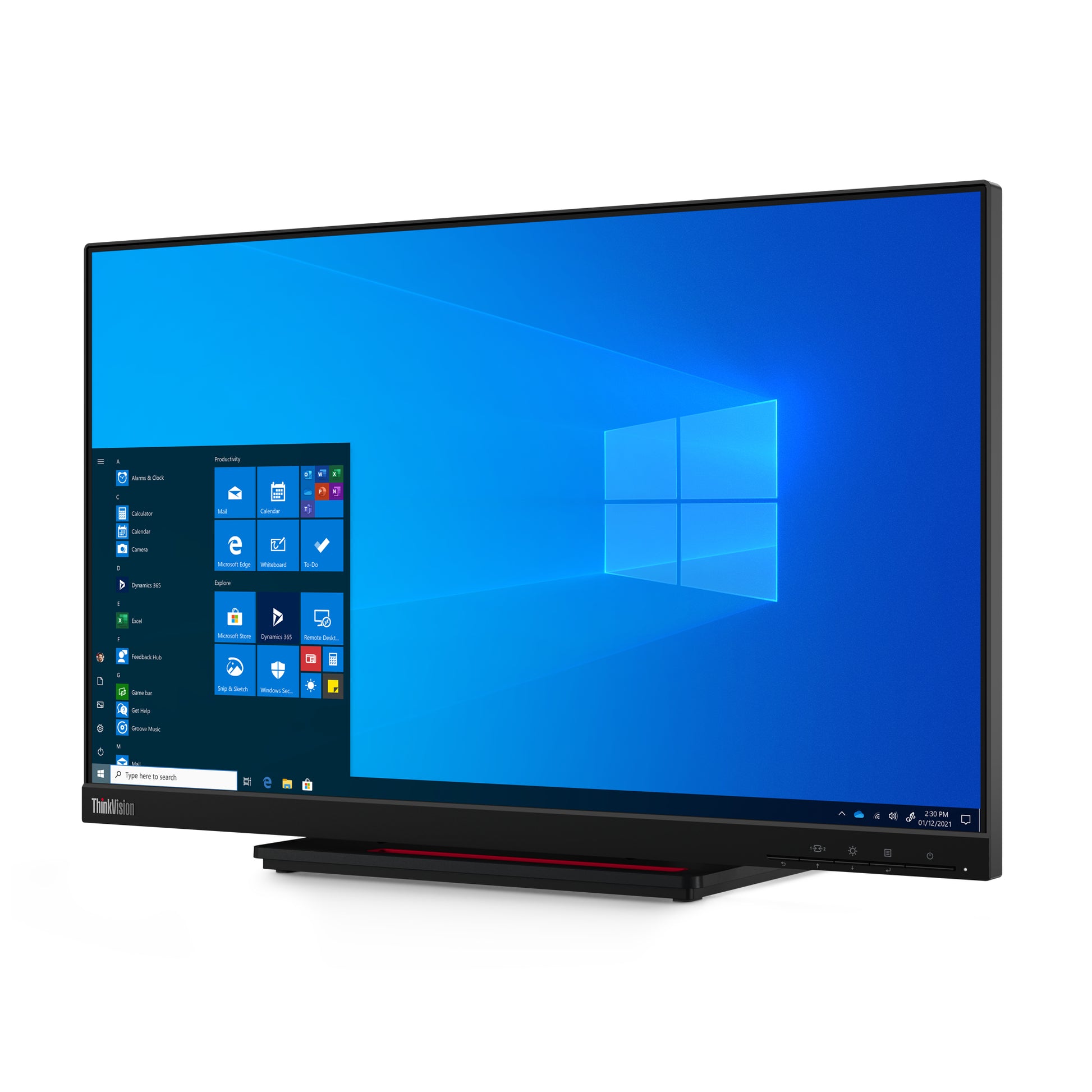 Lenovo ThinkVision T24t-20 – Monitor, 23,8", IPS, Touch, 60 Hz, 300 cd/m², VESA 100 × 100